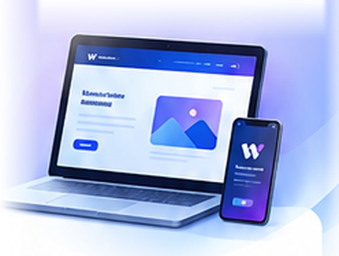 Website preview on laptop and phone